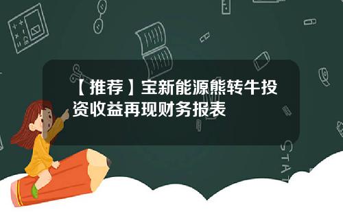 【推荐】宝新能源熊转牛投资收益再现财务报表
