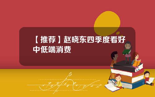 【推荐】赵晓东四季度看好中低端消费