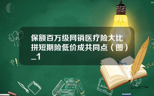 保额百万级网销医疗险大比拼短期险低价成共同点（图）_1