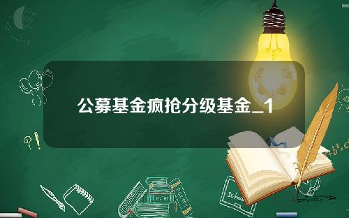 公募基金疯抢分级基金_1