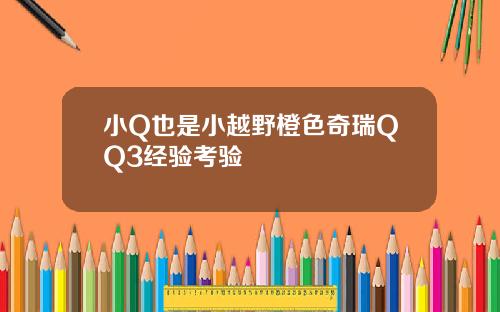小Q也是小越野橙色奇瑞QQ3经验考验