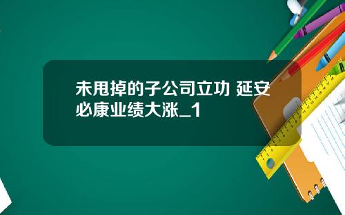 未甩掉的子公司立功 延安必康业绩大涨_1