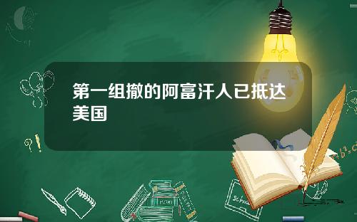 第一组撤的阿富汗人已抵达美国