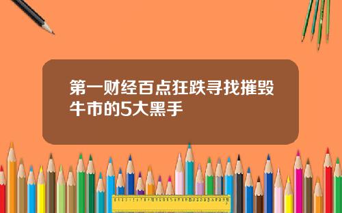 第一财经百点狂跌寻找摧毁牛市的5大黑手