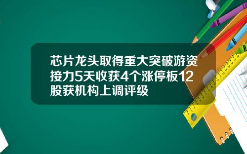 芯片龙头取得重大突破游资接力5天收获4个涨停板12股获机构上调评级
