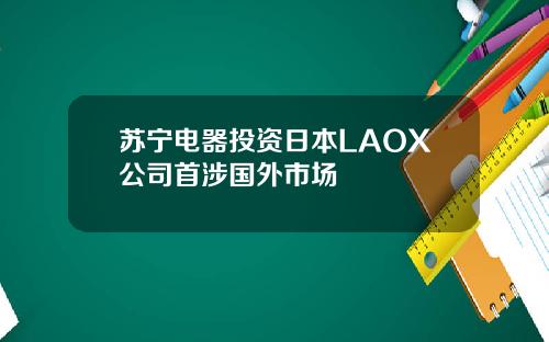 苏宁电器投资日本LAOX公司首涉国外市场