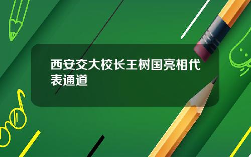 西安交大校长王树国亮相代表通道