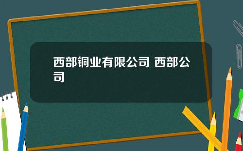 西部铜业有限公司 西部公司