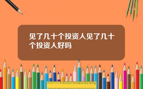 见了几十个投资人见了几十个投资人好吗