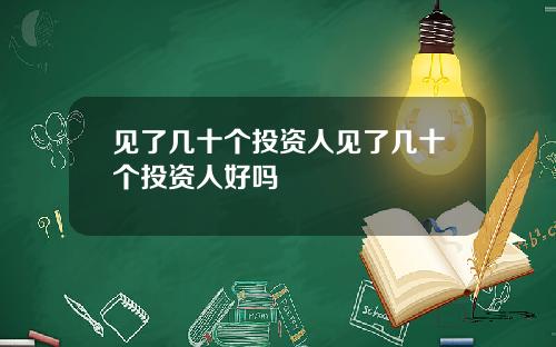 见了几十个投资人见了几十个投资人好吗