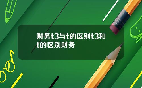 财务t3与t的区别t3和t的区别财务