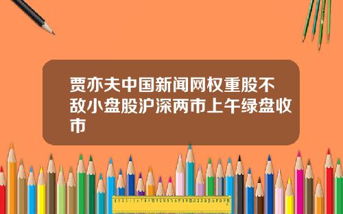 贾亦夫中国新闻网权重股不敌小盘股沪深两市上午绿盘收市