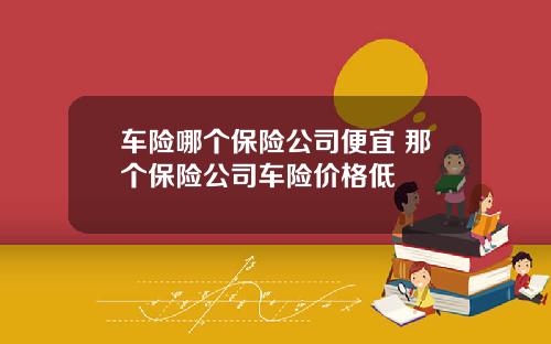 车险哪个保险公司便宜 那个保险公司车险价格低