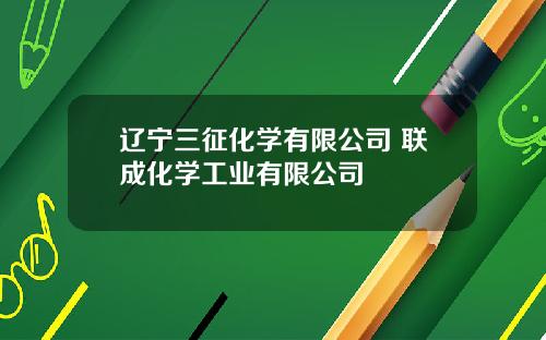 辽宁三征化学有限公司 联成化学工业有限公司