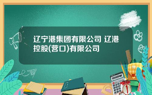 辽宁港集团有限公司 辽港控股(营口)有限公司