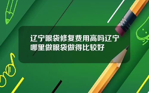 辽宁眼袋修复费用高吗辽宁哪里做眼袋做得比较好