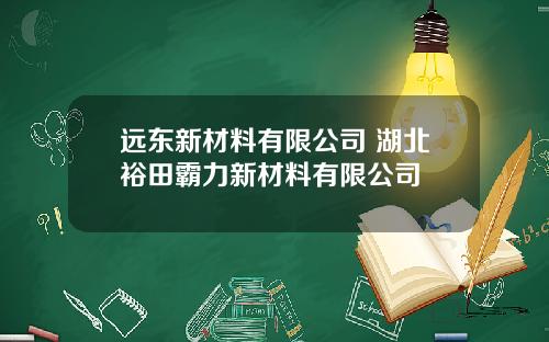 远东新材料有限公司 湖北裕田霸力新材料有限公司