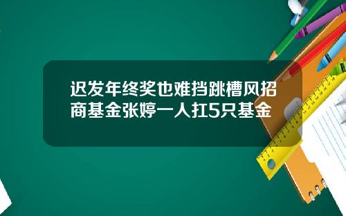 迟发年终奖也难挡跳槽风招商基金张婷一人扛5只基金