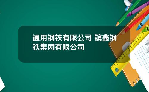 通用钢铁有限公司 镔鑫钢铁集团有限公司
