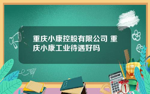 重庆小康控股有限公司 重庆小康工业待遇好吗