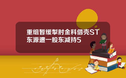 重组暂缓掣肘金科借壳ST东源遭一股东减持5