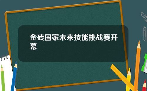 金砖国家未来技能挑战赛开幕