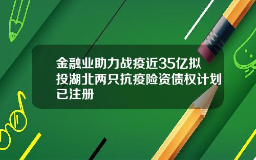 金融业助力战疫近35亿拟投湖北两只抗疫险资债权计划已注册