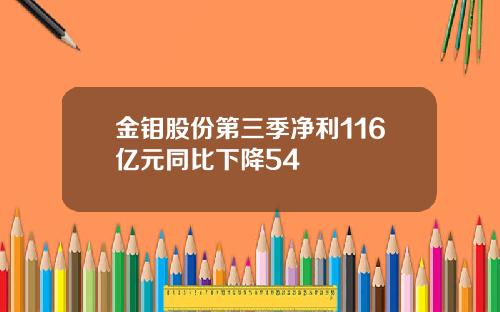 金钼股份第三季净利116亿元同比下降54