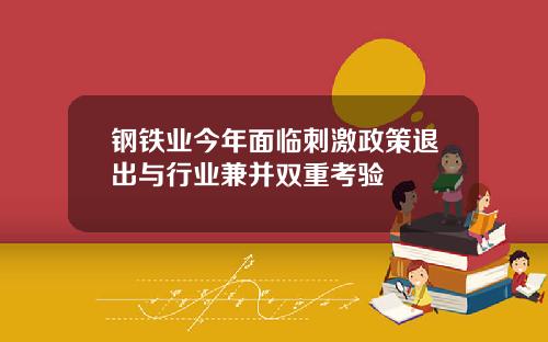 钢铁业今年面临刺激政策退出与行业兼并双重考验