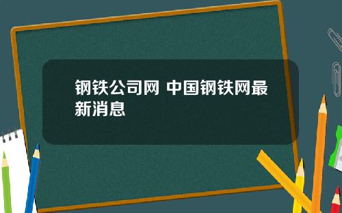 钢铁公司网 中国钢铁网最新消息