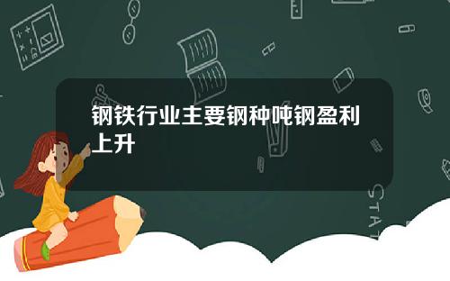 钢铁行业主要钢种吨钢盈利上升