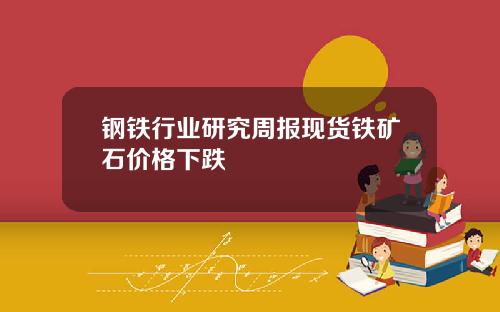 钢铁行业研究周报现货铁矿石价格下跌