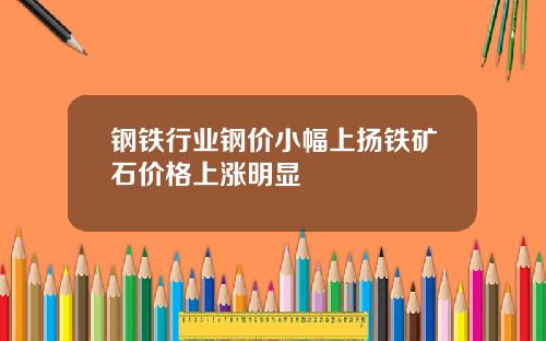 钢铁行业钢价小幅上扬铁矿石价格上涨明显