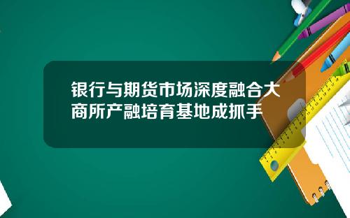 银行与期货市场深度融合大商所产融培育基地成抓手