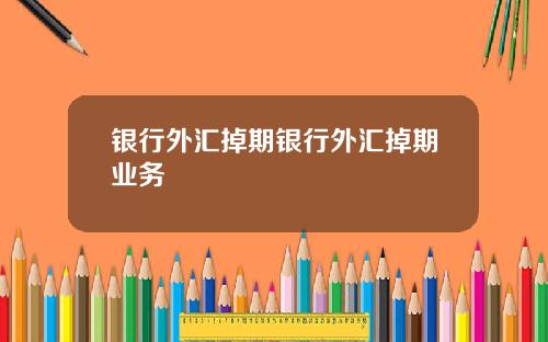 银行外汇掉期银行外汇掉期业务