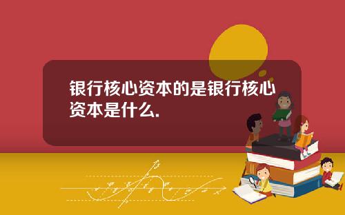 银行核心资本的是银行核心资本是什么.