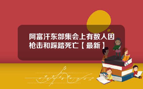 阿富汗东部集会上有数人因枪击和踩踏死亡【最新】