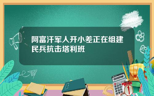 阿富汗军人开小差正在组建民兵抗击塔利班