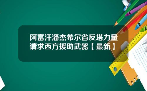 阿富汗潘杰希尔省反塔力量请求西方援助武器【最新】