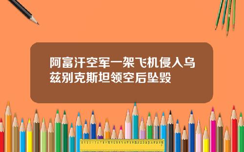 阿富汗空军一架飞机侵入乌兹别克斯坦领空后坠毁