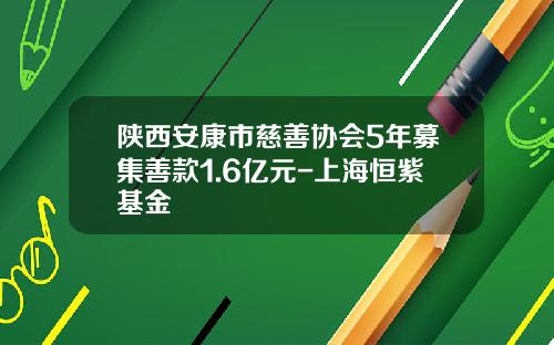 陕西安康市慈善协会5年募集善款1.6亿元-上海恒紫基金
