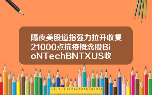 隔夜美股道指强力拉升收复21000点抗疫概念股BioNTechBNTXUS收涨665