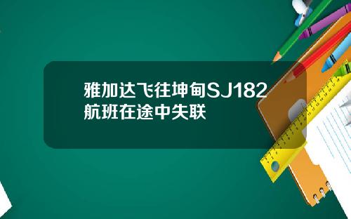 雅加达飞往坤甸SJ182航班在途中失联