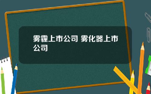 雾霾上市公司 雾化器上市公司