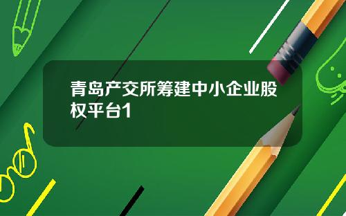 青岛产交所筹建中小企业股权平台1