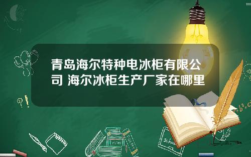 青岛海尔特种电冰柜有限公司 海尔冰柜生产厂家在哪里