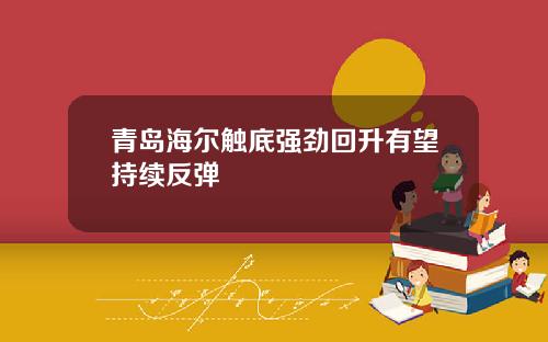 青岛海尔触底强劲回升有望持续反弹