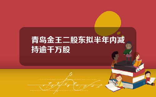 青岛金王二股东拟半年内减持逾千万股