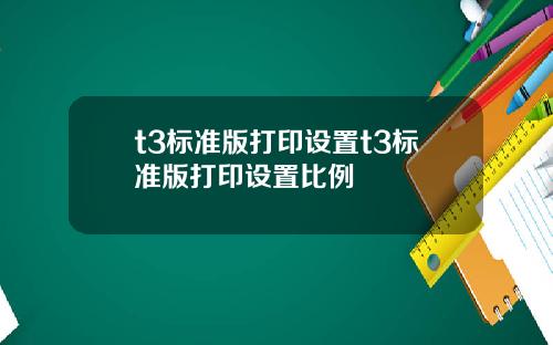t3标准版打印设置t3标准版打印设置比例