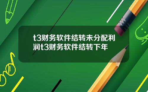 t3财务软件结转未分配利润t3财务软件结转下年